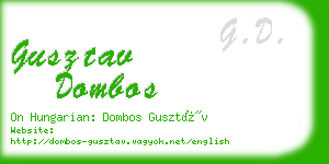 gusztav dombos business card